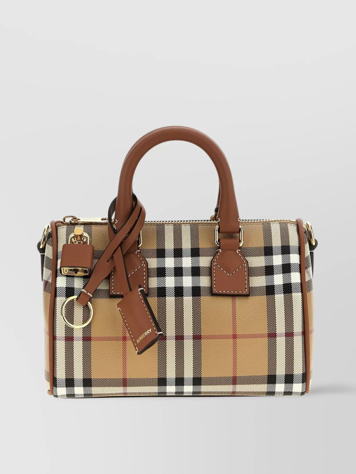 Burberry Mini Handbag With Check Pattern And Detachable Strap