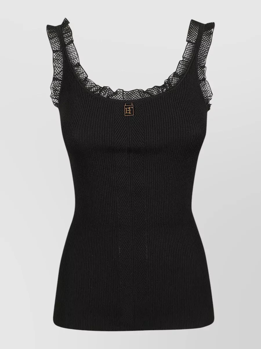 Elisabetta Franchi Ribbed Camisole Top