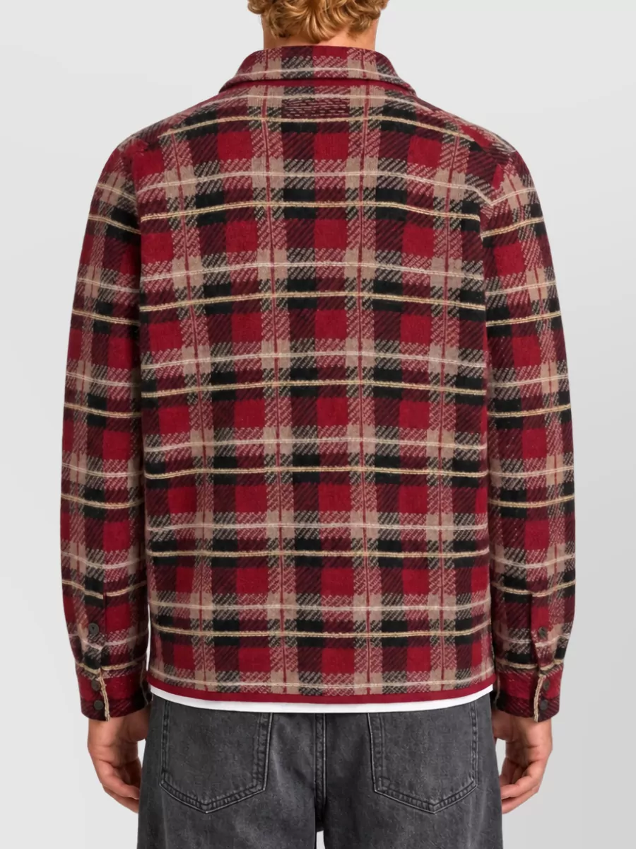 Guest In Residence Cashmere Plaid Relaxed-Fit Shirt Jacket