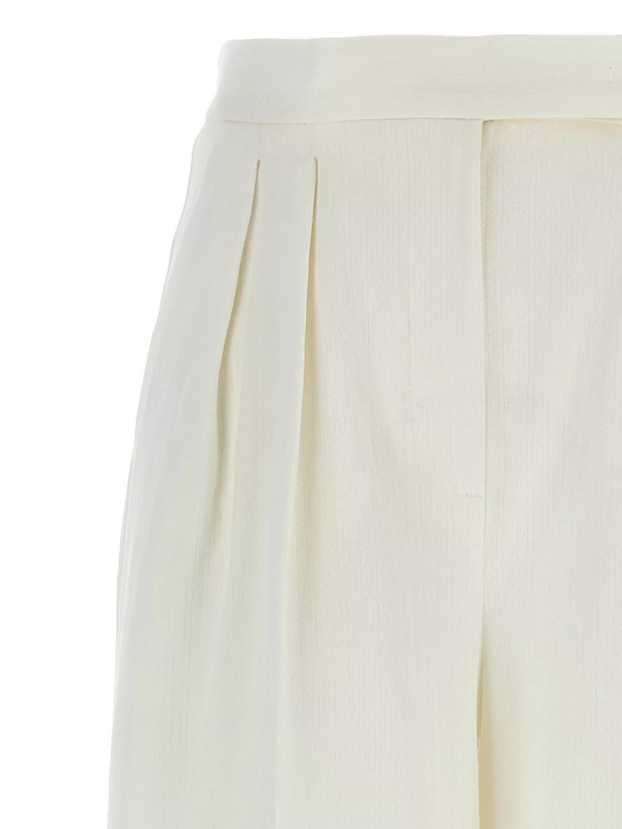 Max Mara High Waist Wide Leg Trousers With Pleats