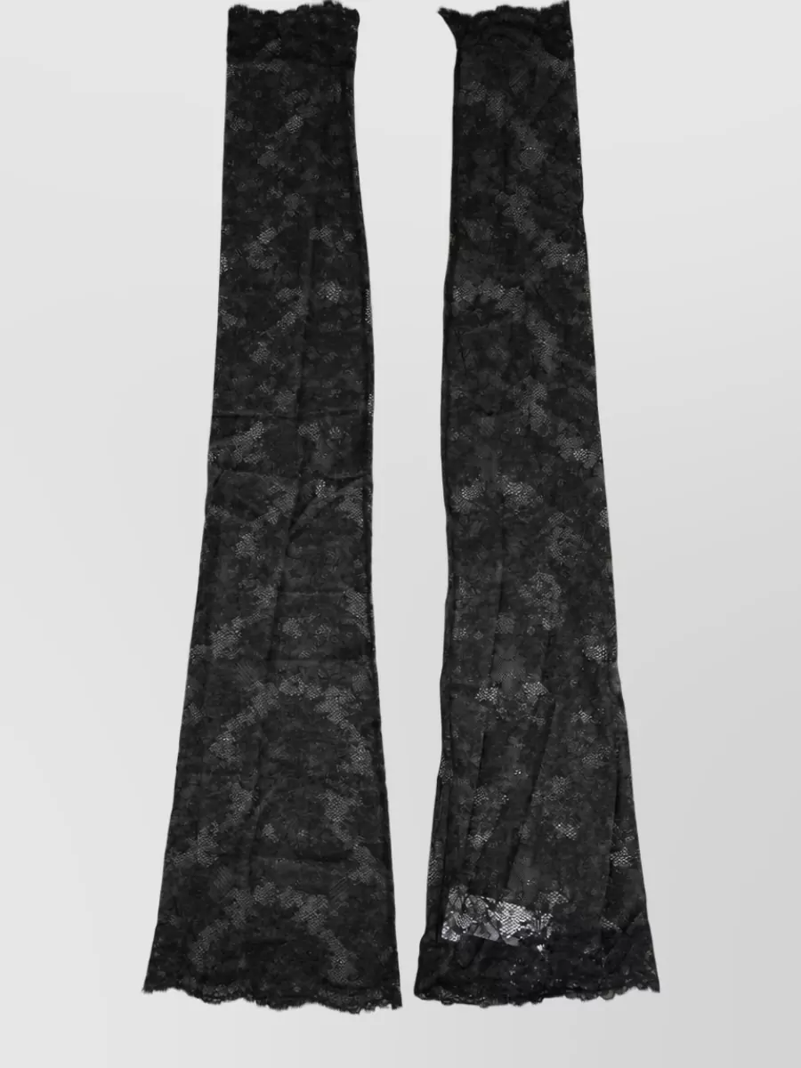 Dolce&Gabbana floral lace knee high socks