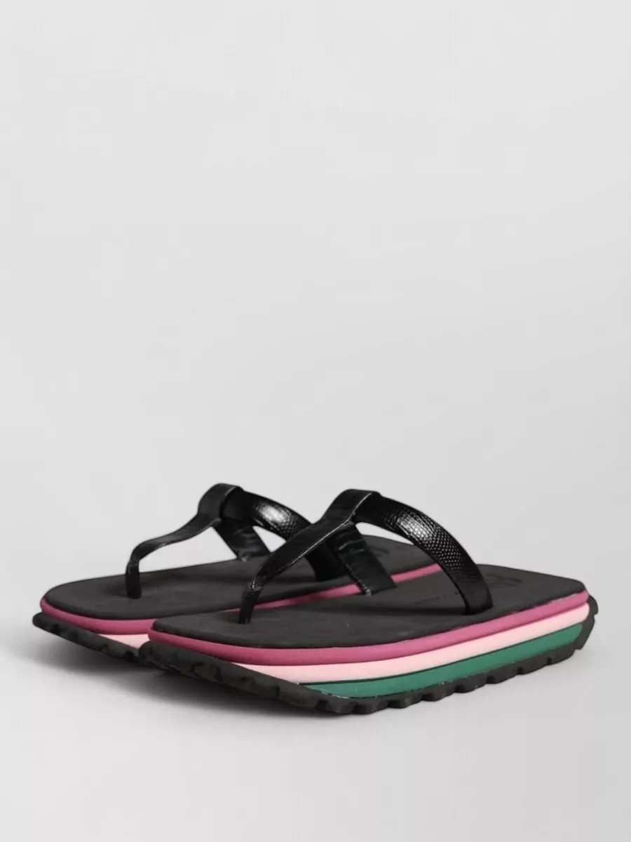 Dolce&Gabbana Leather Chunky Flip Flops