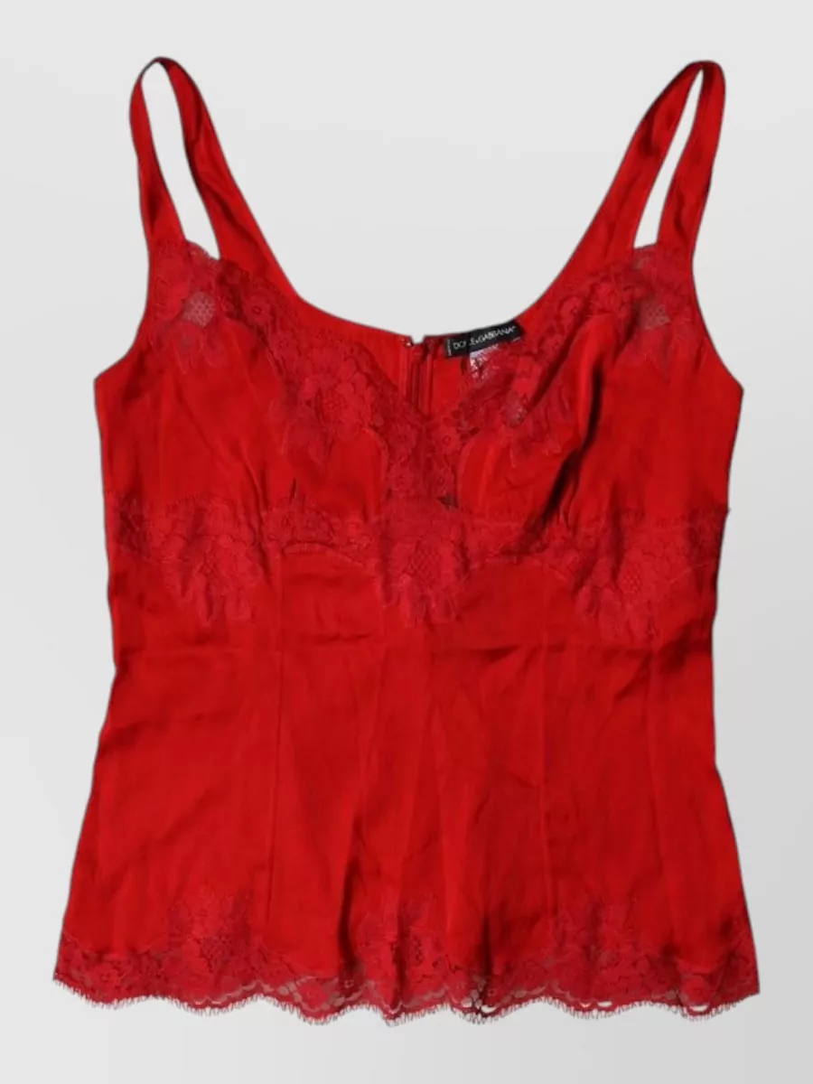 Dolce&Gabbana silk floral lace top