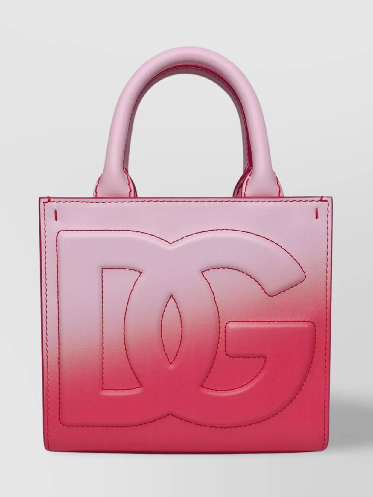 Dolce & Gabbana Tote Bag Leather Gradient Design In Pink