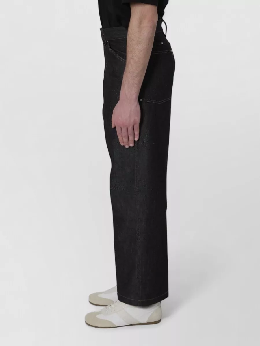 Lemaire Studded Wide-Leg Jeans