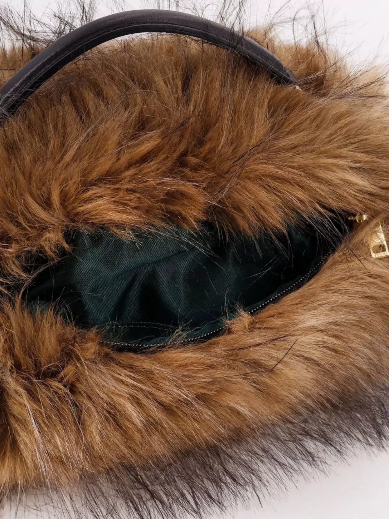 Sacai Mini Handbag With Faux Fur Texture