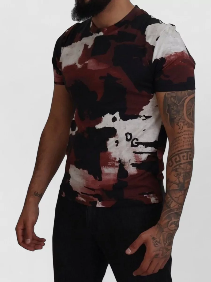 Dolce&Gabbana Tie-Dye Cotton Crew-Neck T-Shirt