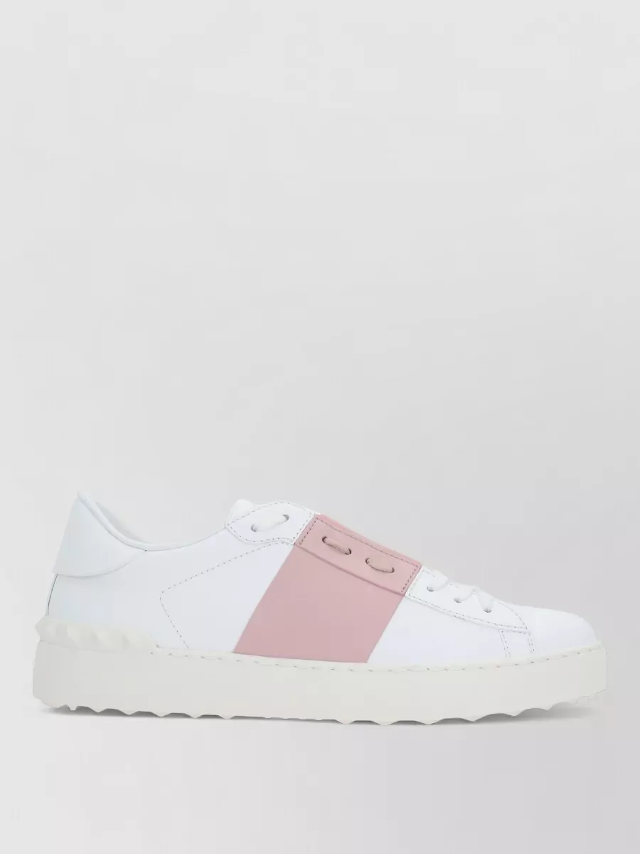 Valentino Garavani Signature Band Low Top Leather Sneakers