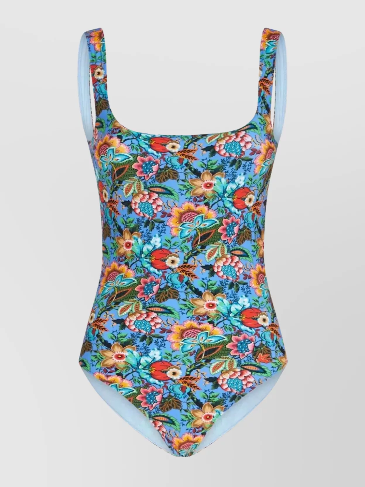 Shop Etro Floral Scoop Neck Swimsuit