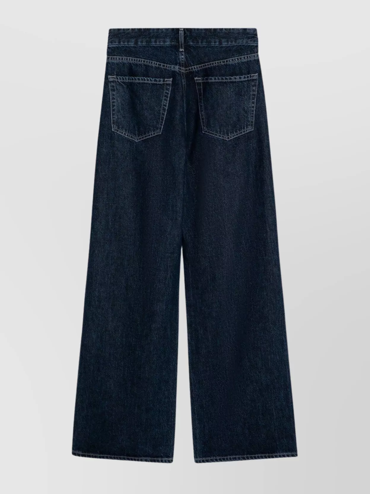 Citizen Of Humanity Wide-leg Trousers With Back Pockets And Front Pleats In Blue