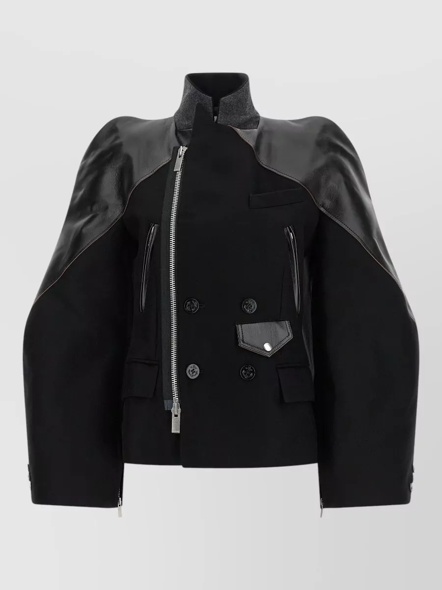 Sacai Wool double-breasted jacket
