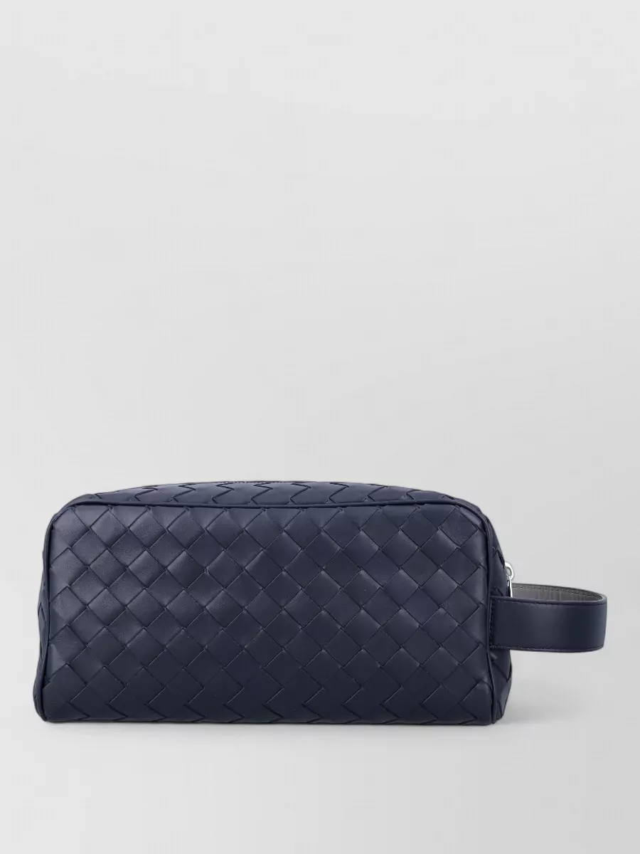 Bottega Veneta leather intrecciato travel pouch