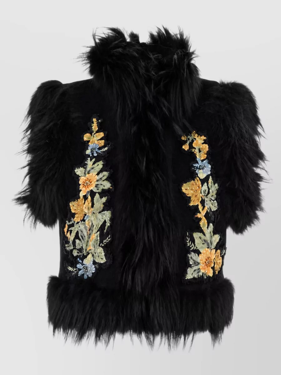 Fendi Embroidered wool vest