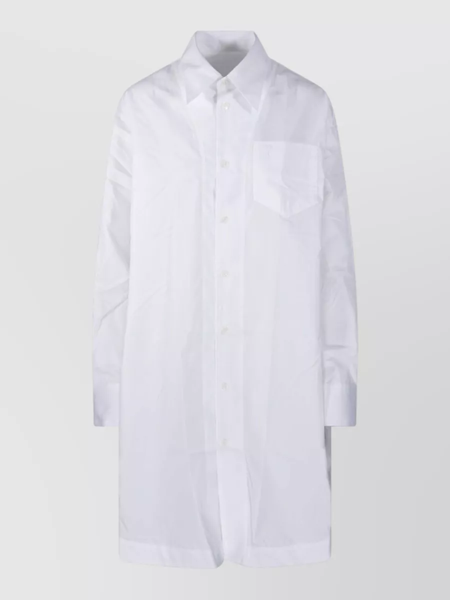 Ami Paris Cotton Wide Shirt Dress