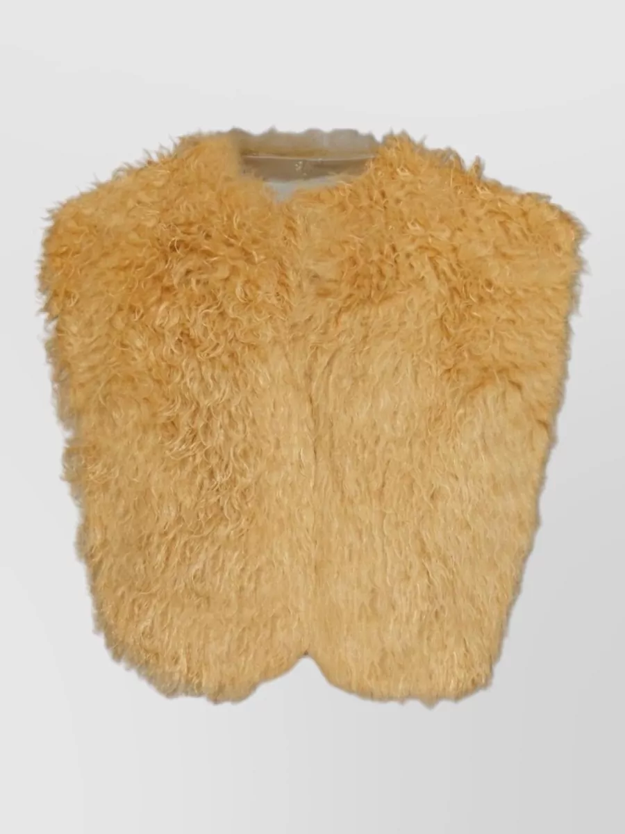 Isabel Marant faux fur cropped sleeveless gilet