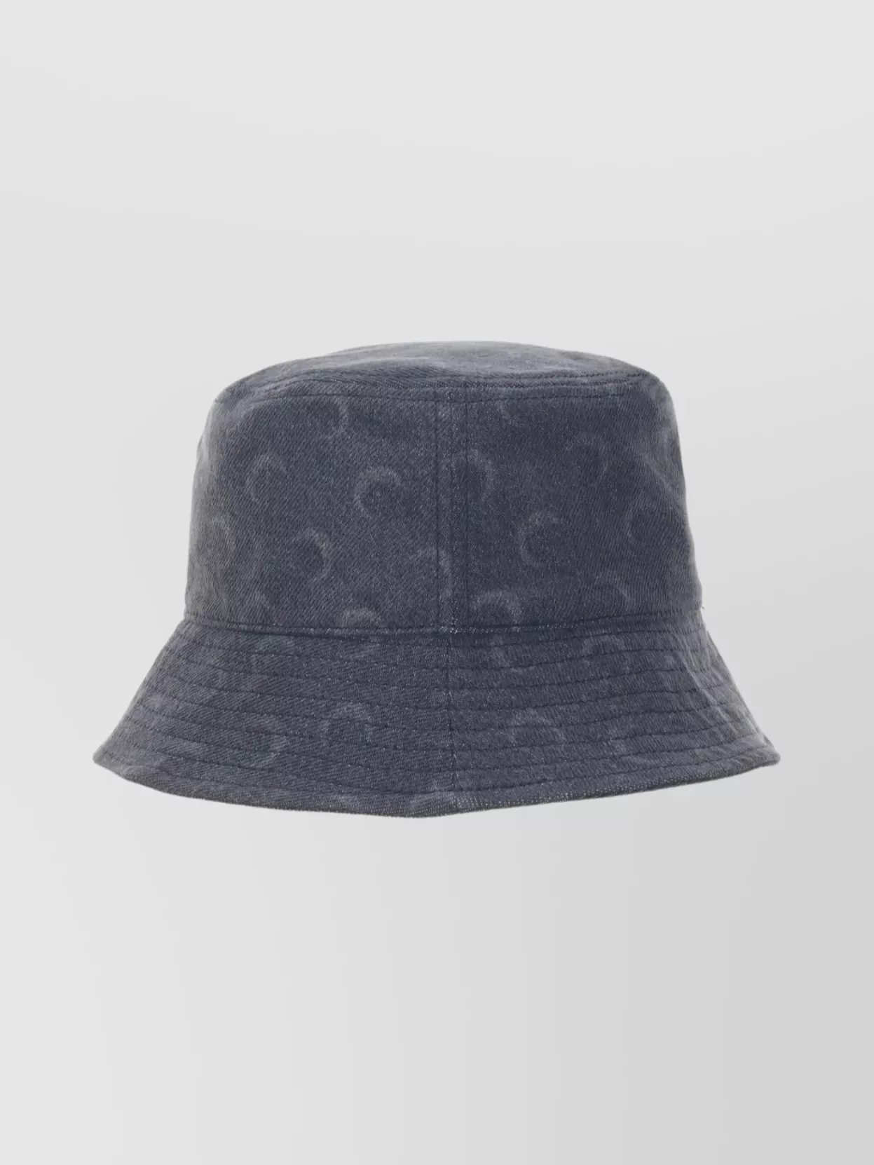 Marine Serre Denim Bucket Hat With Moon Laser Print