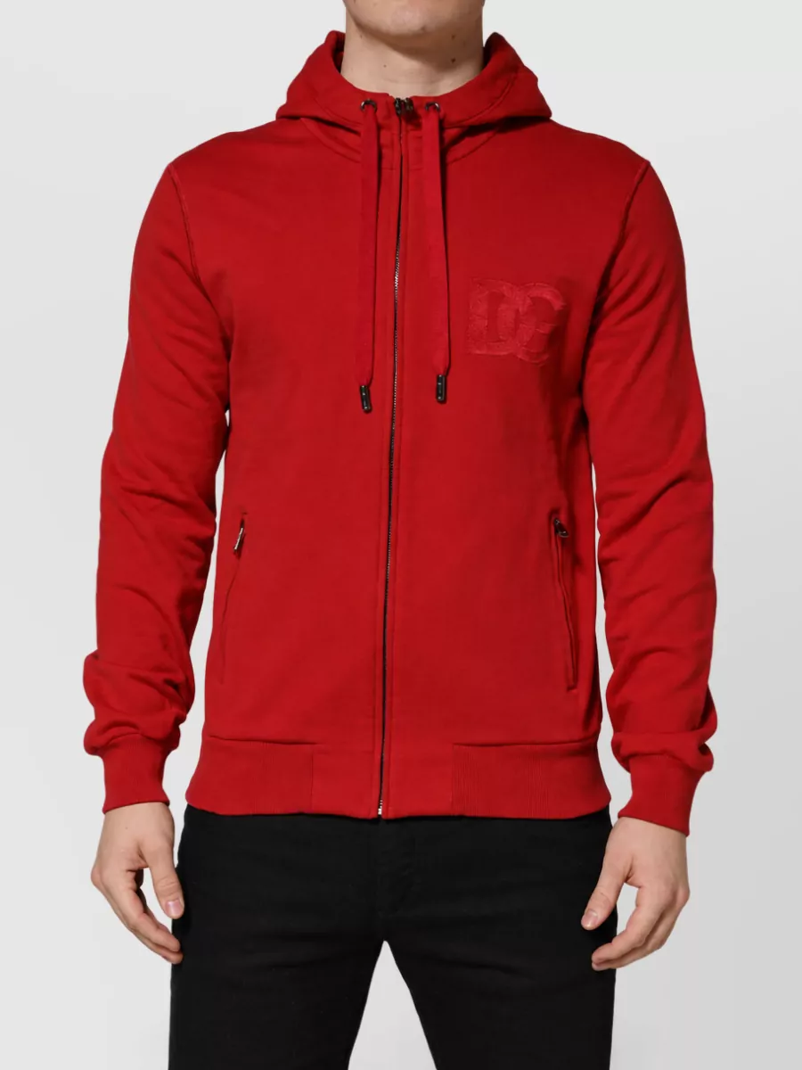 Dolce&Gabbana cotton hooded zip-up jacket