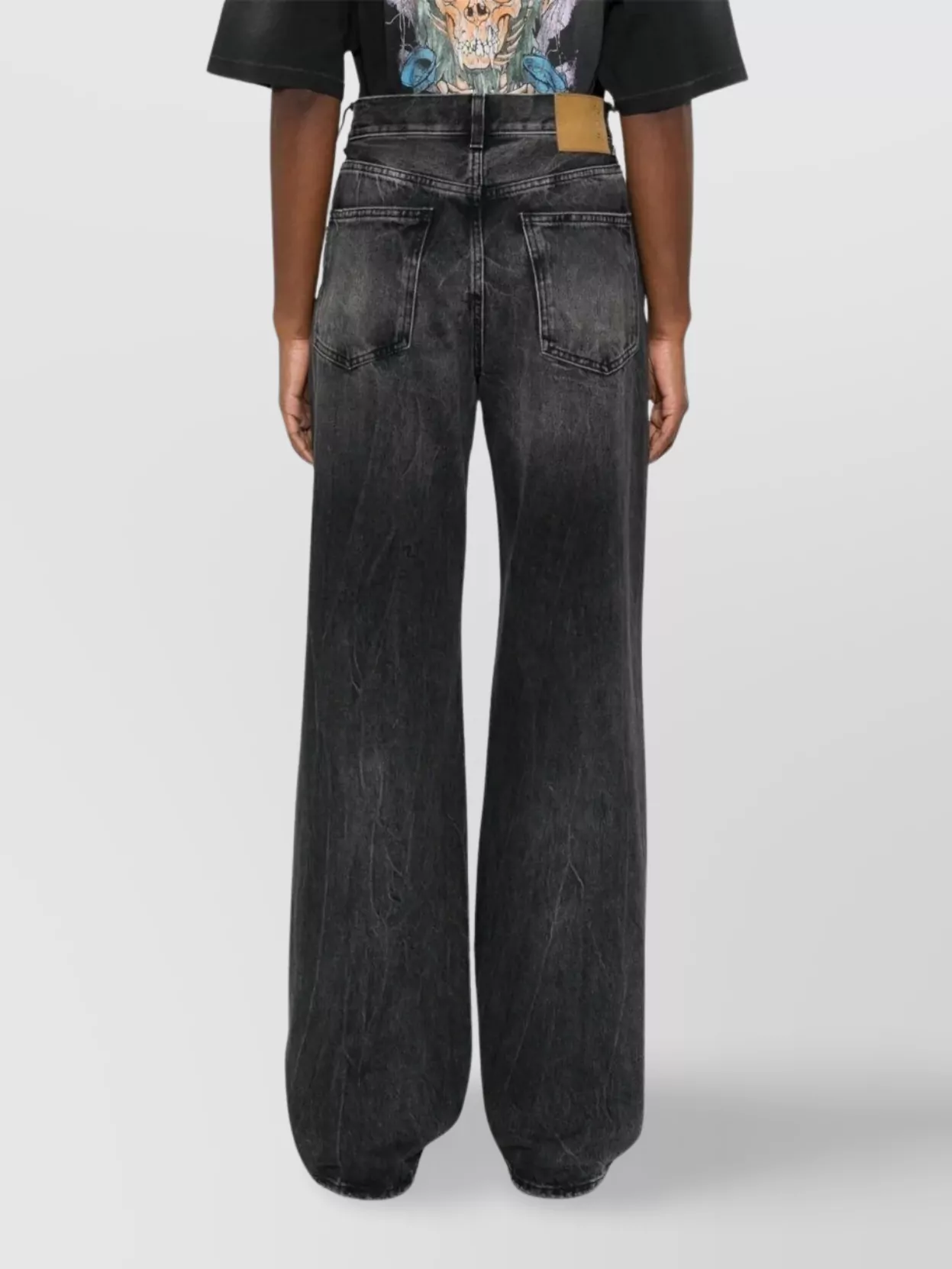 Haikure Spider Korea Wide-Leg Trousers