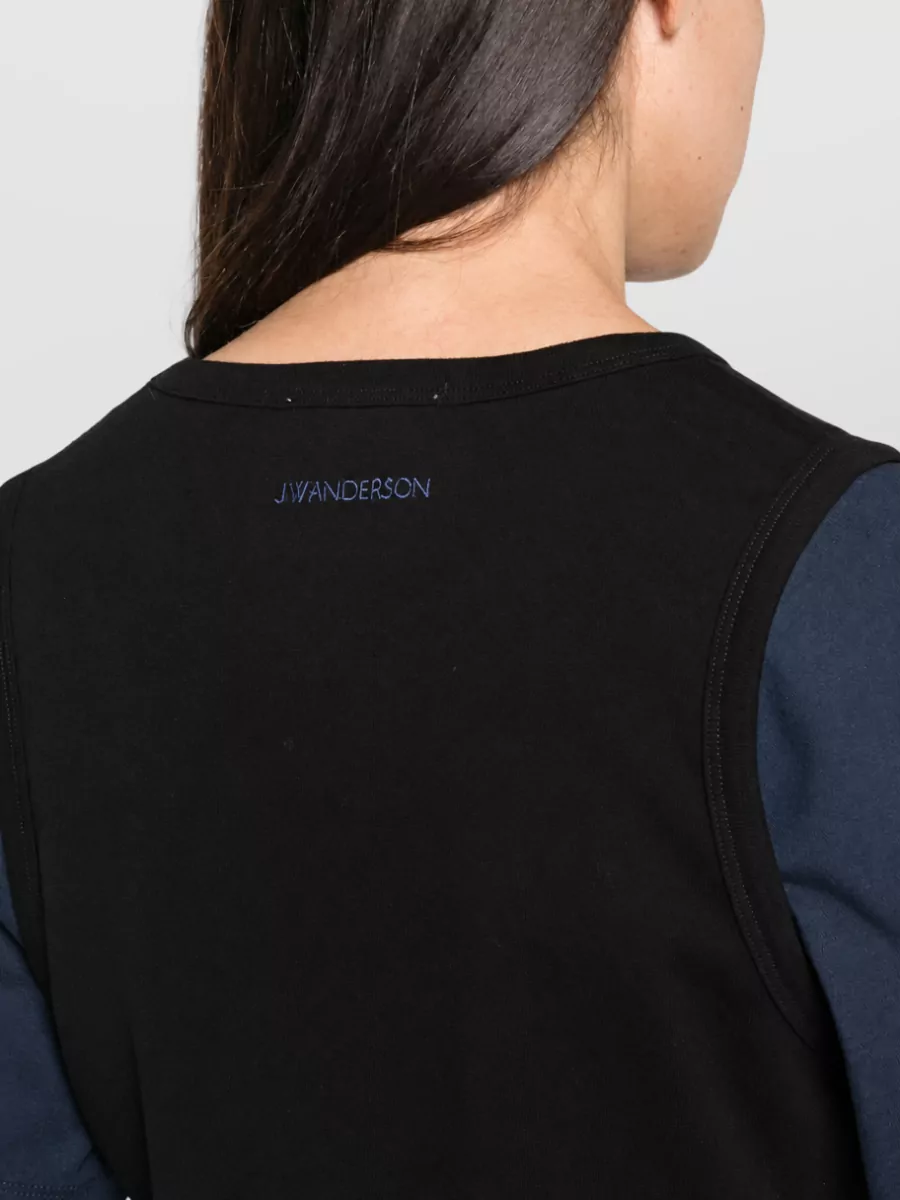 Jw Anderson Color-Block Cotton Short-Sleeve T-Shirt