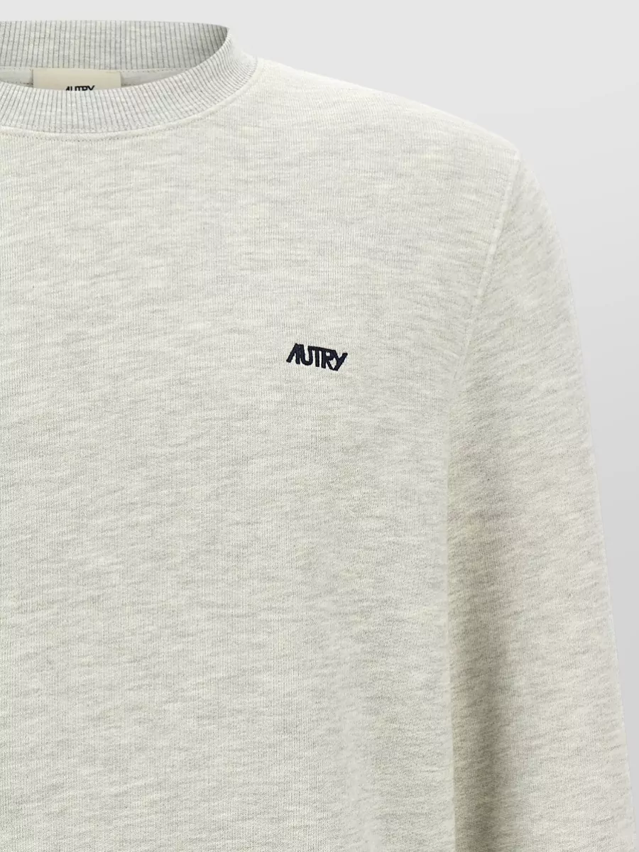 Autry Mélange Cotton Crew Neck Sweatshirt