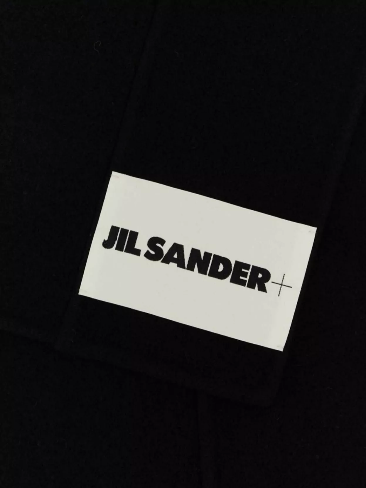 Jil Sander Rectangular Wool Scarf Soft Texture In Black