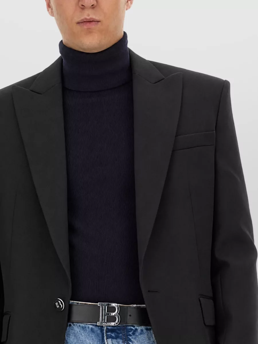 Balmain Merino Wool Turtleneck T-Shirt