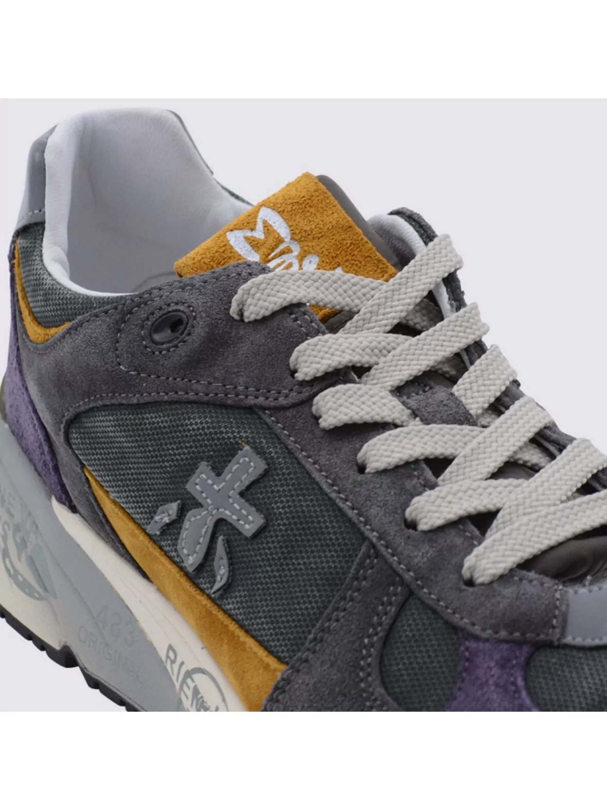 Premiata Sneakers With Mesh Inserts And Rubber Sole