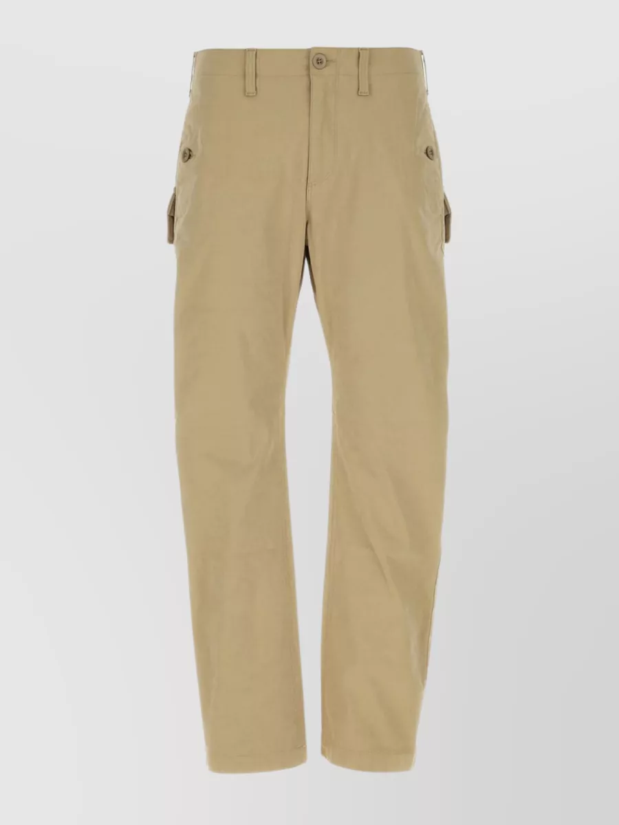 Shop Ten C Functional Polyester Blend Pant With Multiple Pockets In Cream