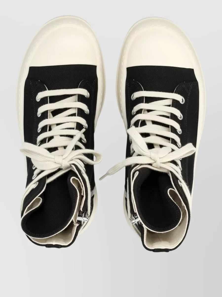Rick Owens Drkshdw Canvas High-Top Sneakers