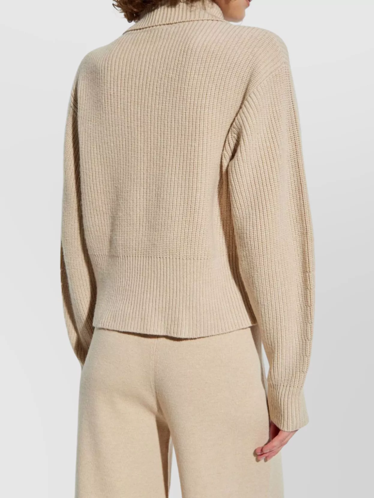 Max Mara Cashmere Wool Zip Collar Sweater