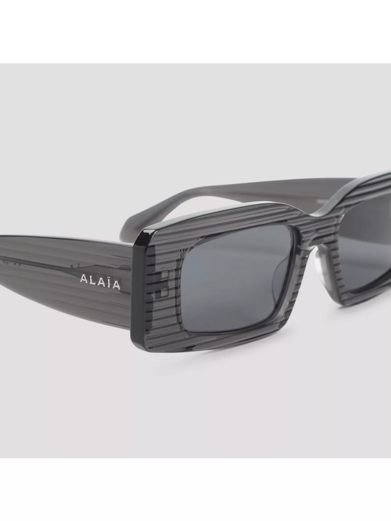 Alaïa Rectangular Frame Sunglasses Striped Pattern
