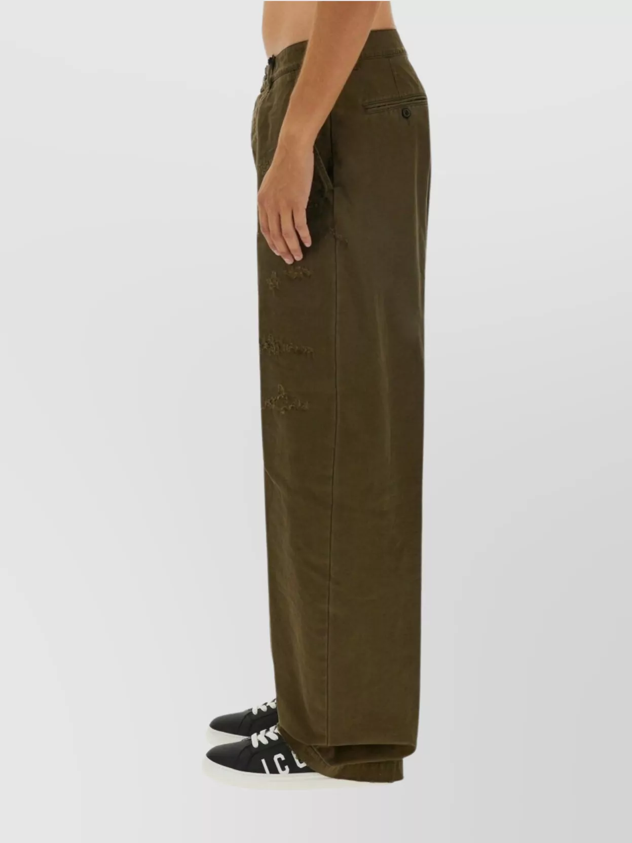 DSQUARED2 DISTRESSED CHINO PANTS BELT LOOPS