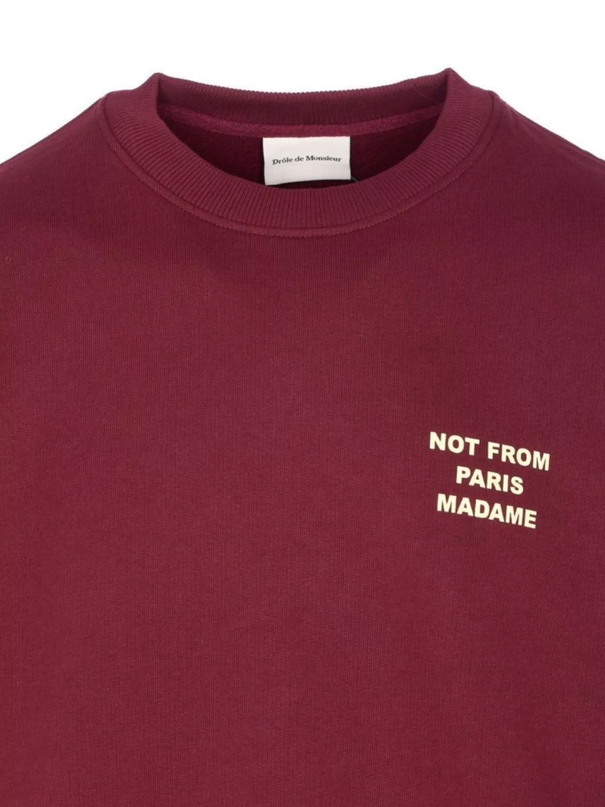 Drôle De Monsieur Crewneck Long Sleeve Printed Slogan Sweatshirt In Purple