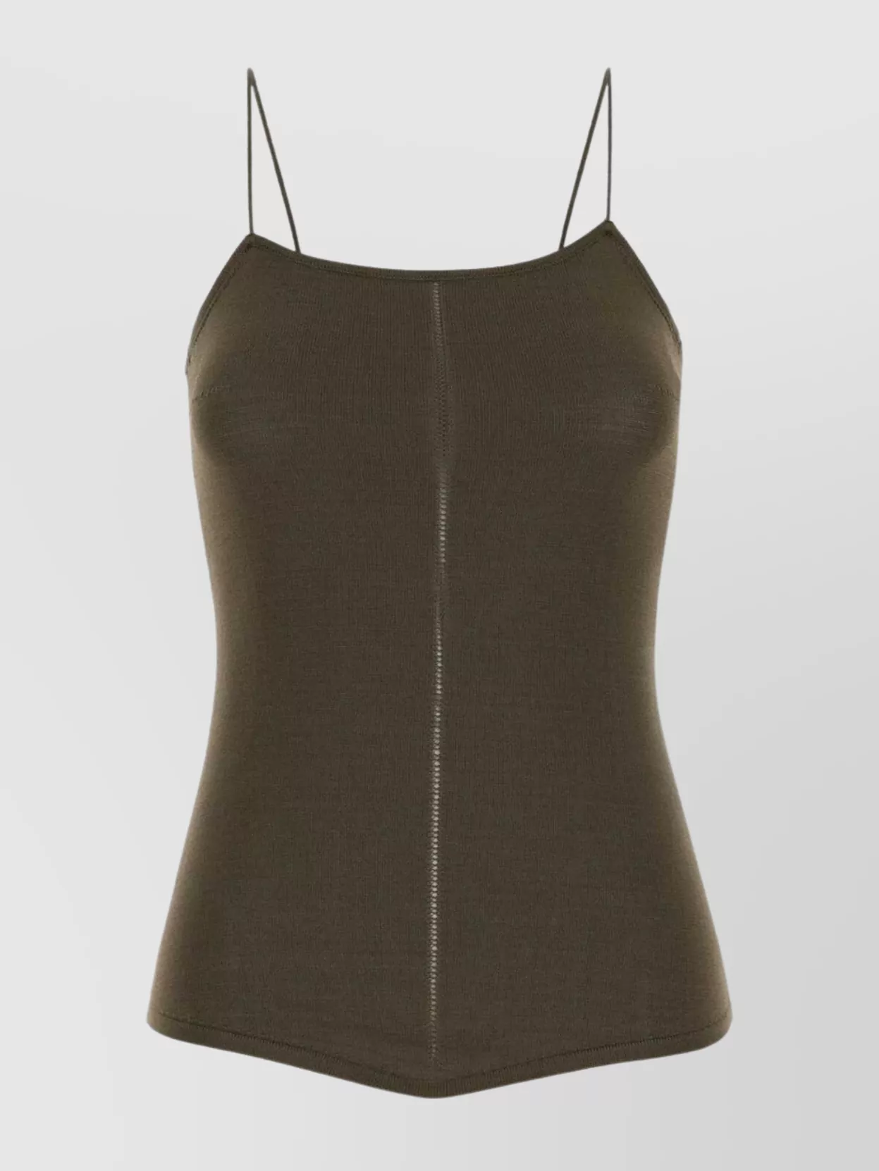 Lemaire Ribbed Texture Tank Top With Spaghetti Straps In Black