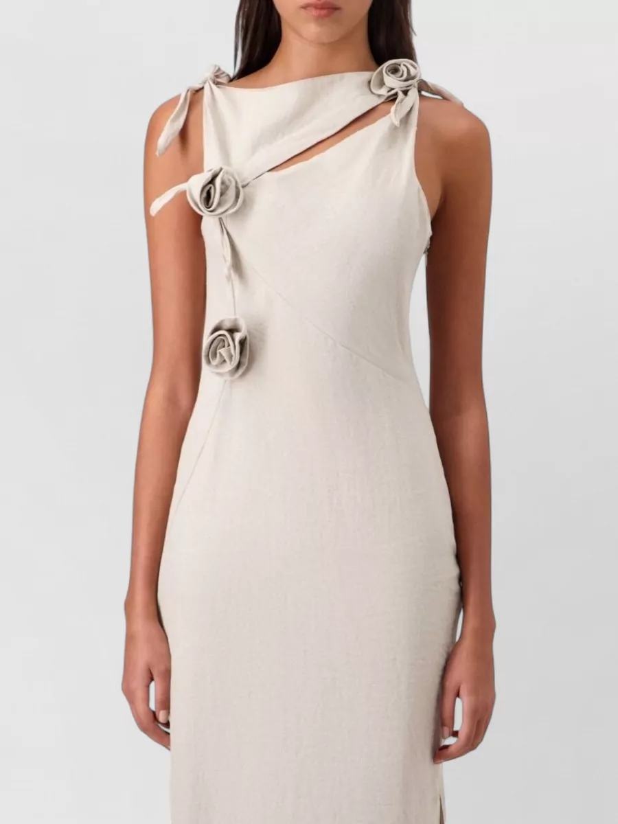 Coperni Dress Asymmetric Neckline Sleeveless Maxi Length