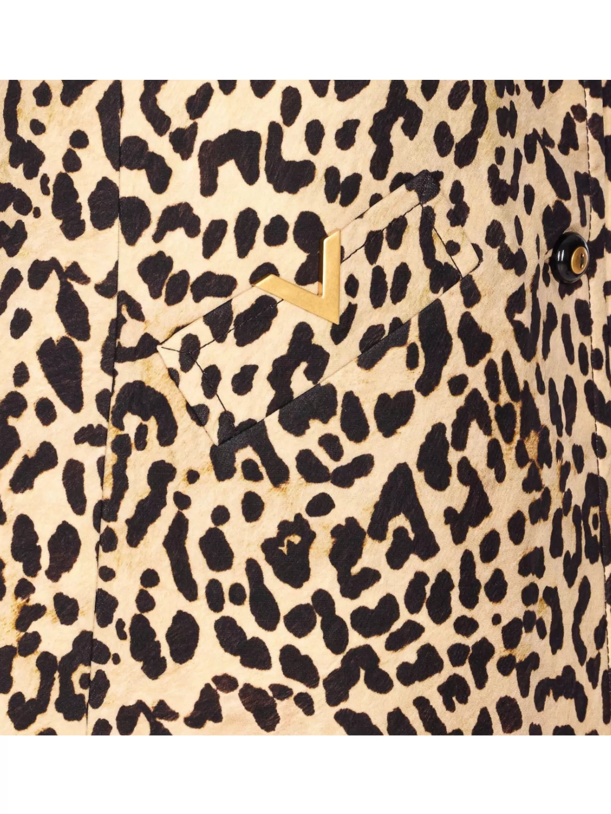 Valentino Animal Print Crewneck Midi Dress With Vlogo Pockets In Animal Print