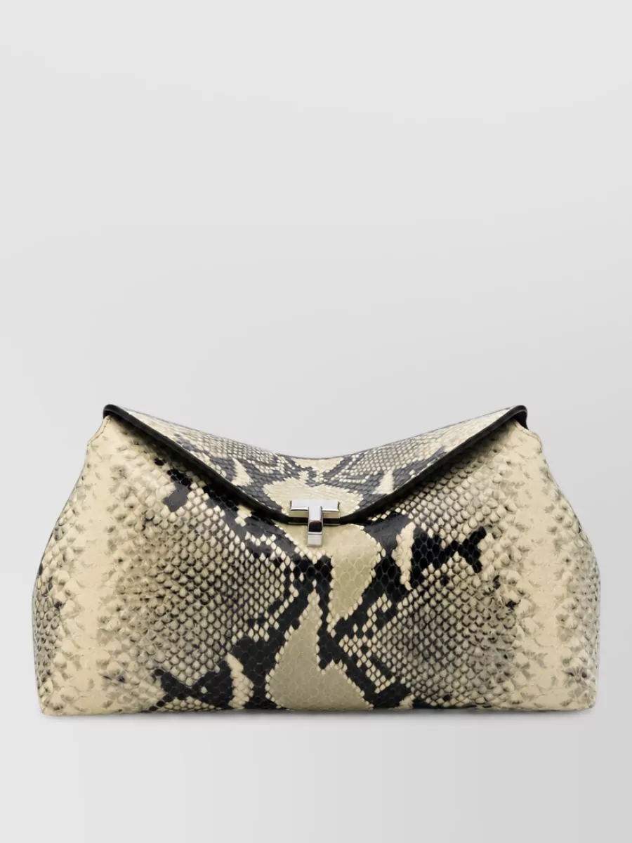 Totême python leather shoulder bag