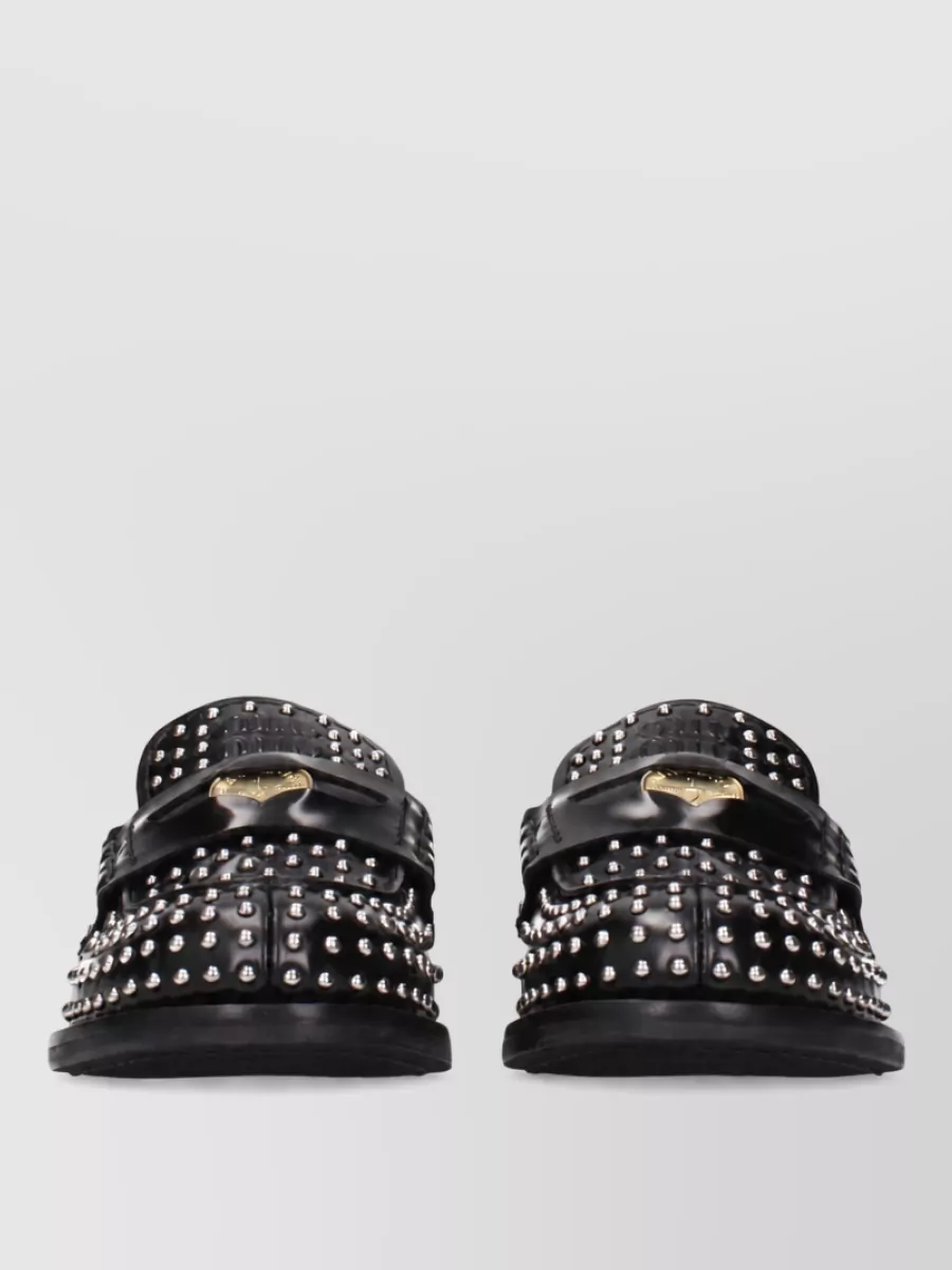 Miu Miu leather slip-on loafers