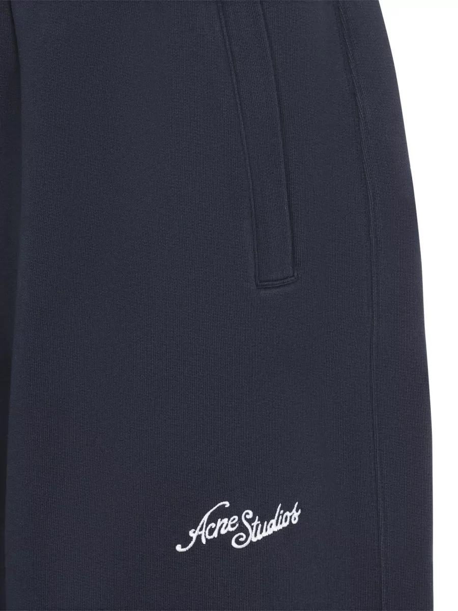 Acne Studios Organic cotton relaxed-fit wide-leg cropped chino shorts