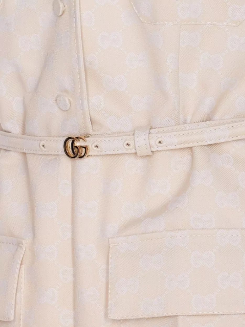 Gucci High Waist Belted Trousers With Patch Pockets