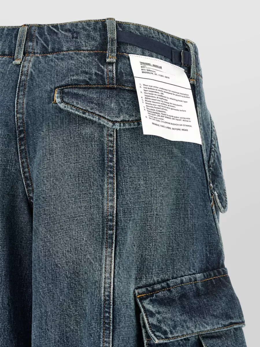 R13 Denim Oversized Balloon Cargo Jeans
