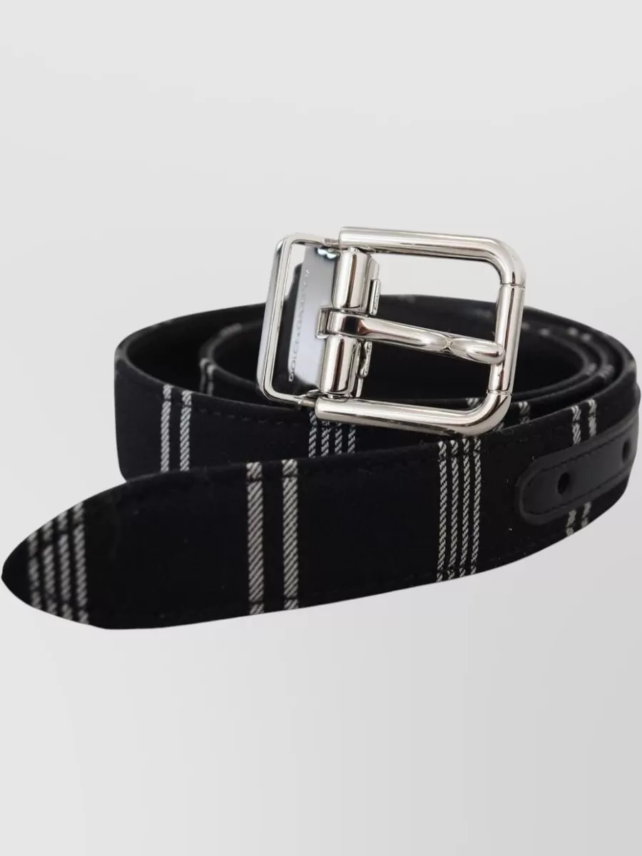 Dolce&Gabbana Striped Cotton Belt