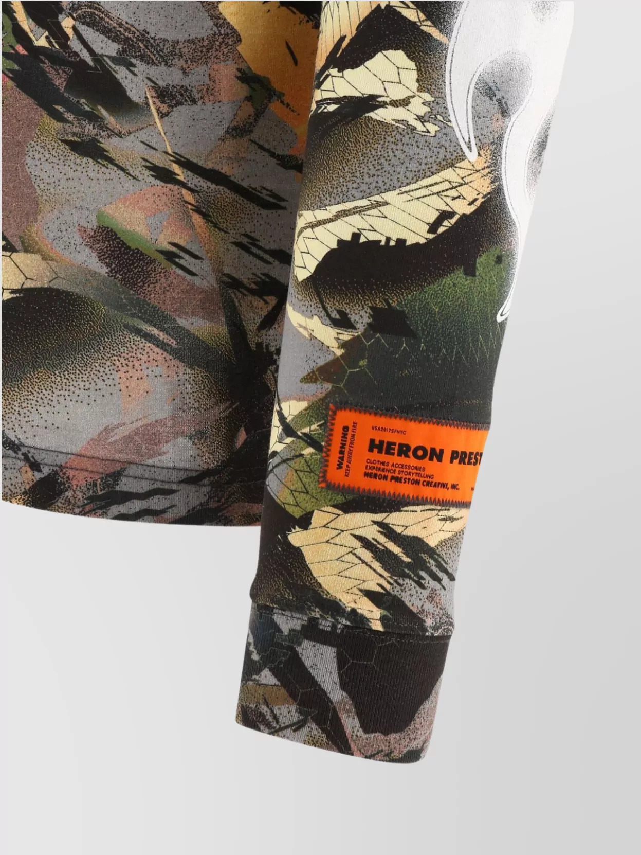 Heron Preston "Flaming Camo" Crew Neck T-Shirt
