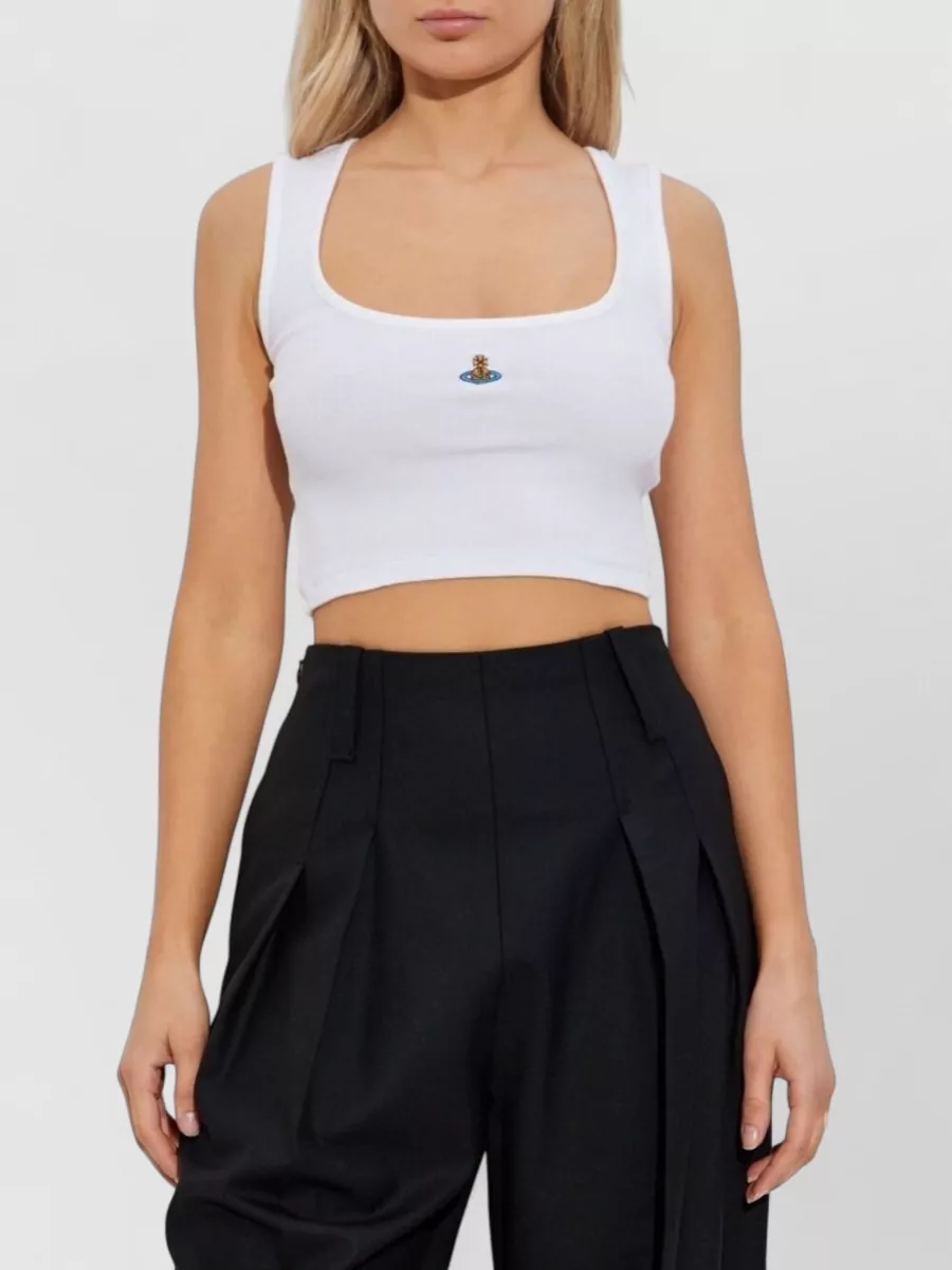 Vivienne Westwood Ribbed Cropped Sleeveless Tank Top