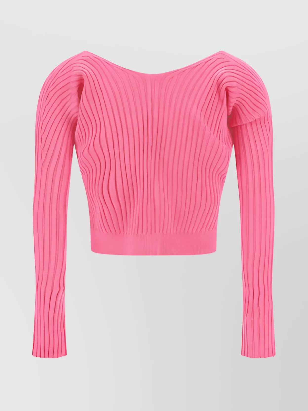 Shop Jacquemus Ribbed Close-fitting Cropped Cardigan