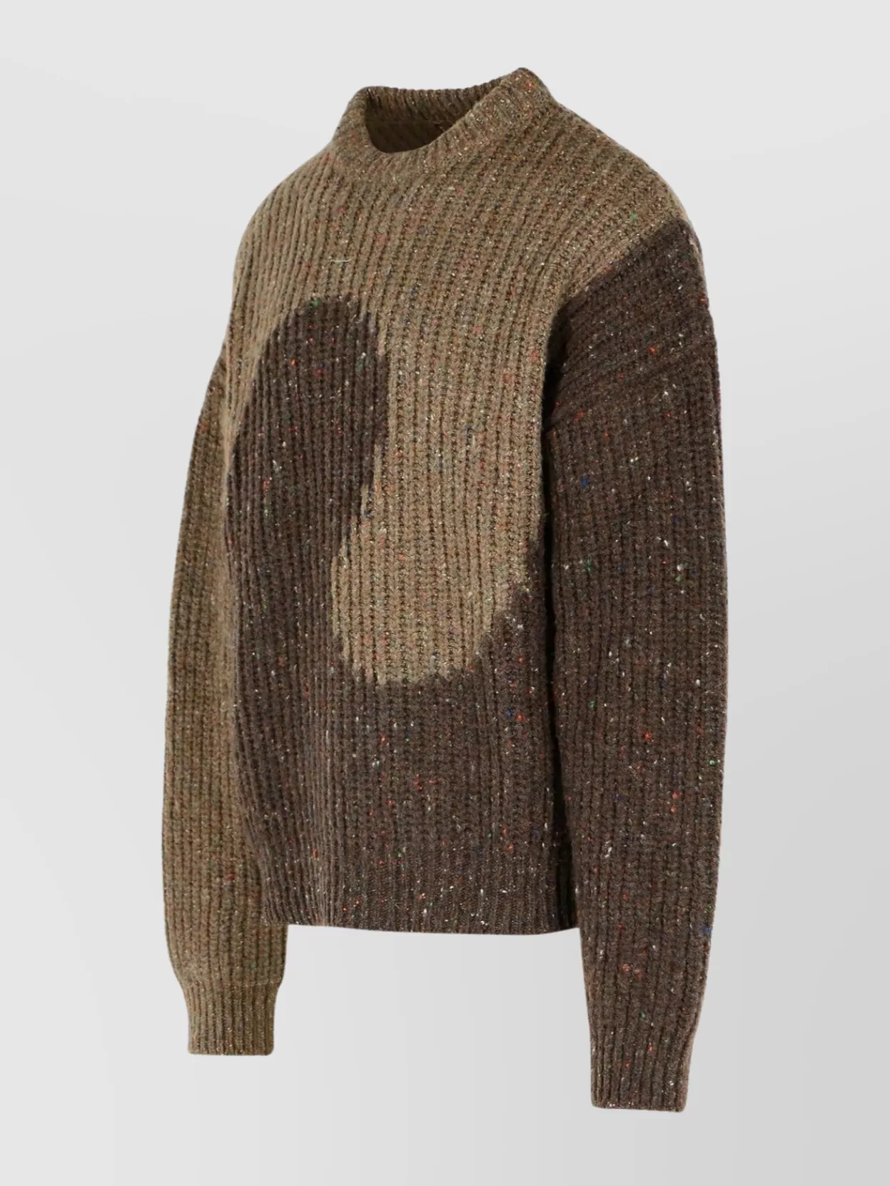 Erl Color Block Crew Neck Knit Sweater