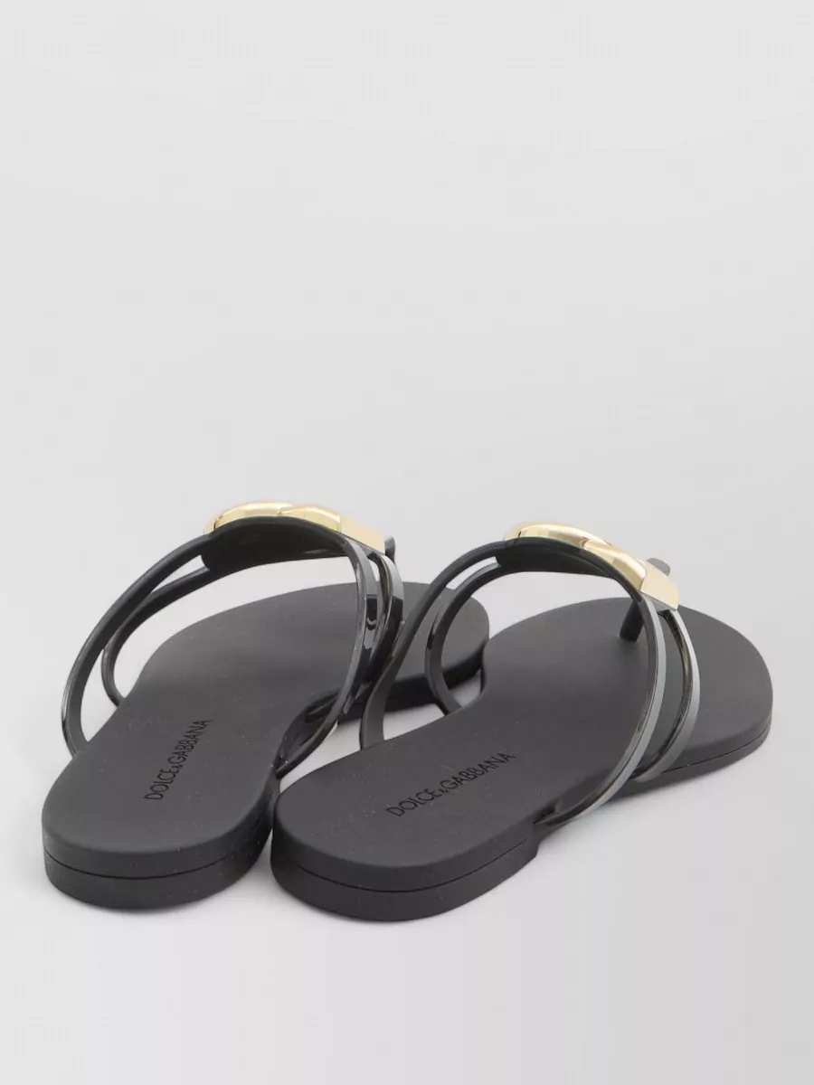 Dolce&Gabbana Dg Rubber Thong Sandals Flat Sole