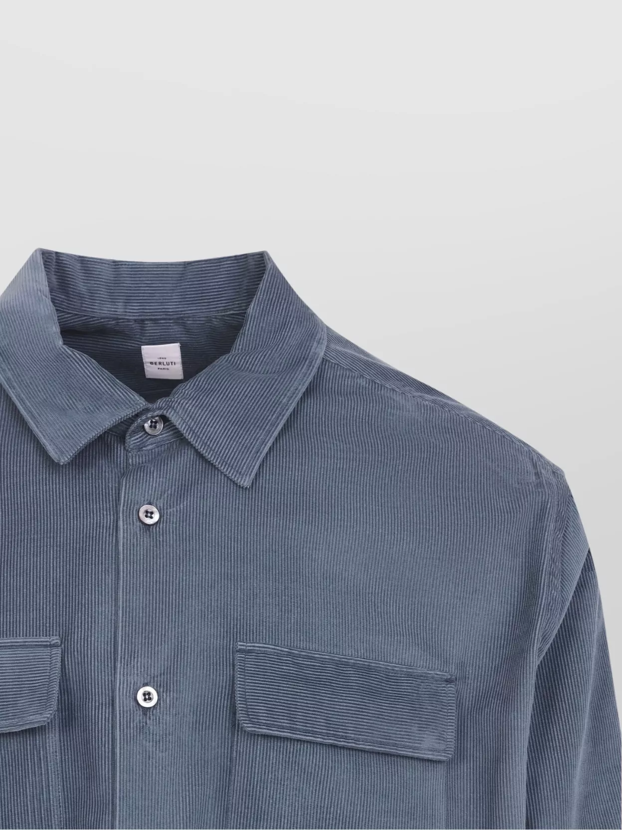 Berluti Textured Corduroy Shirt Chest Pockets