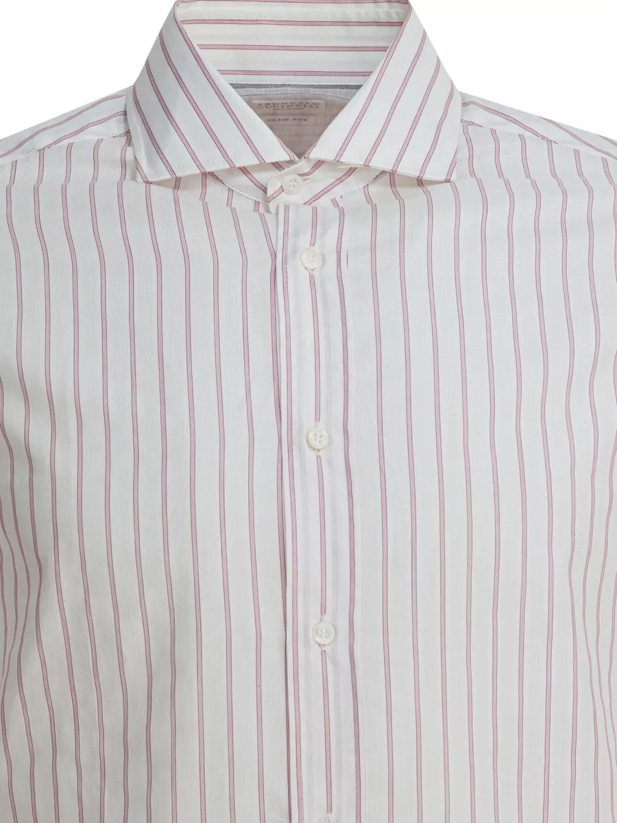 Brunello Cucinelli Striped Long Sleeve Button-Down Shirt
