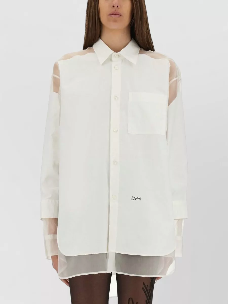 Jean Paul Gaultier Silk printed long-sleeve shirt